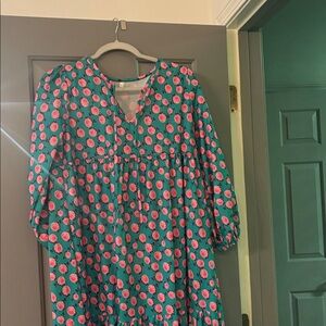 Floral Green and Pink Dress